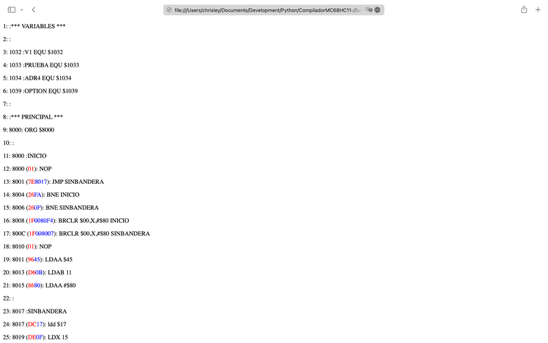 HTML compiler out HTML compiler out